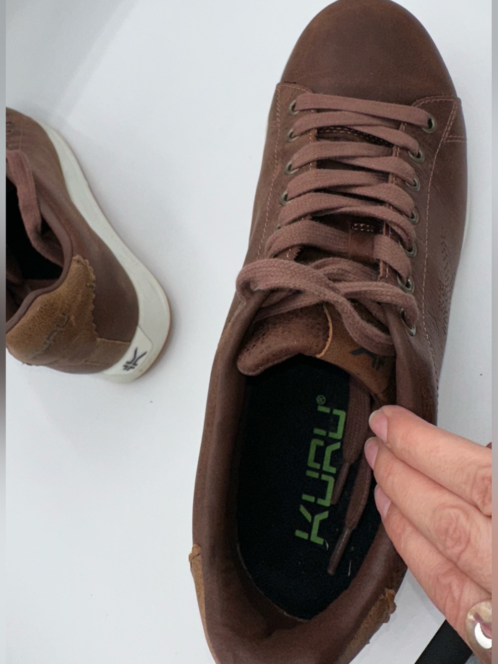 Kuru Roam Classic Court Mens Size 10 Brown Athletic Leather Shoes Sneaker AA23 - Picture 5 of 7